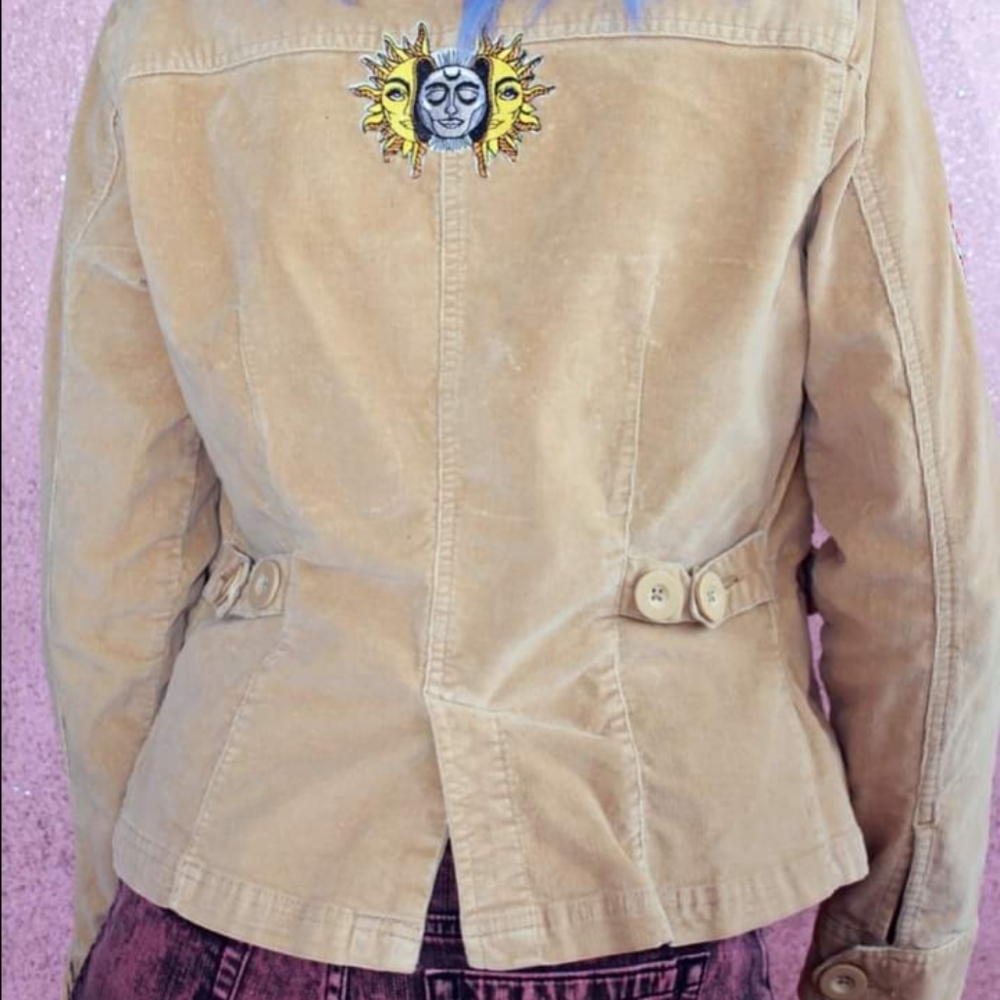SOLD @MARKET Beatles! Vintage 90s femme fit boho Aesthetic custom Beatles jacket - Picture 11 of 14